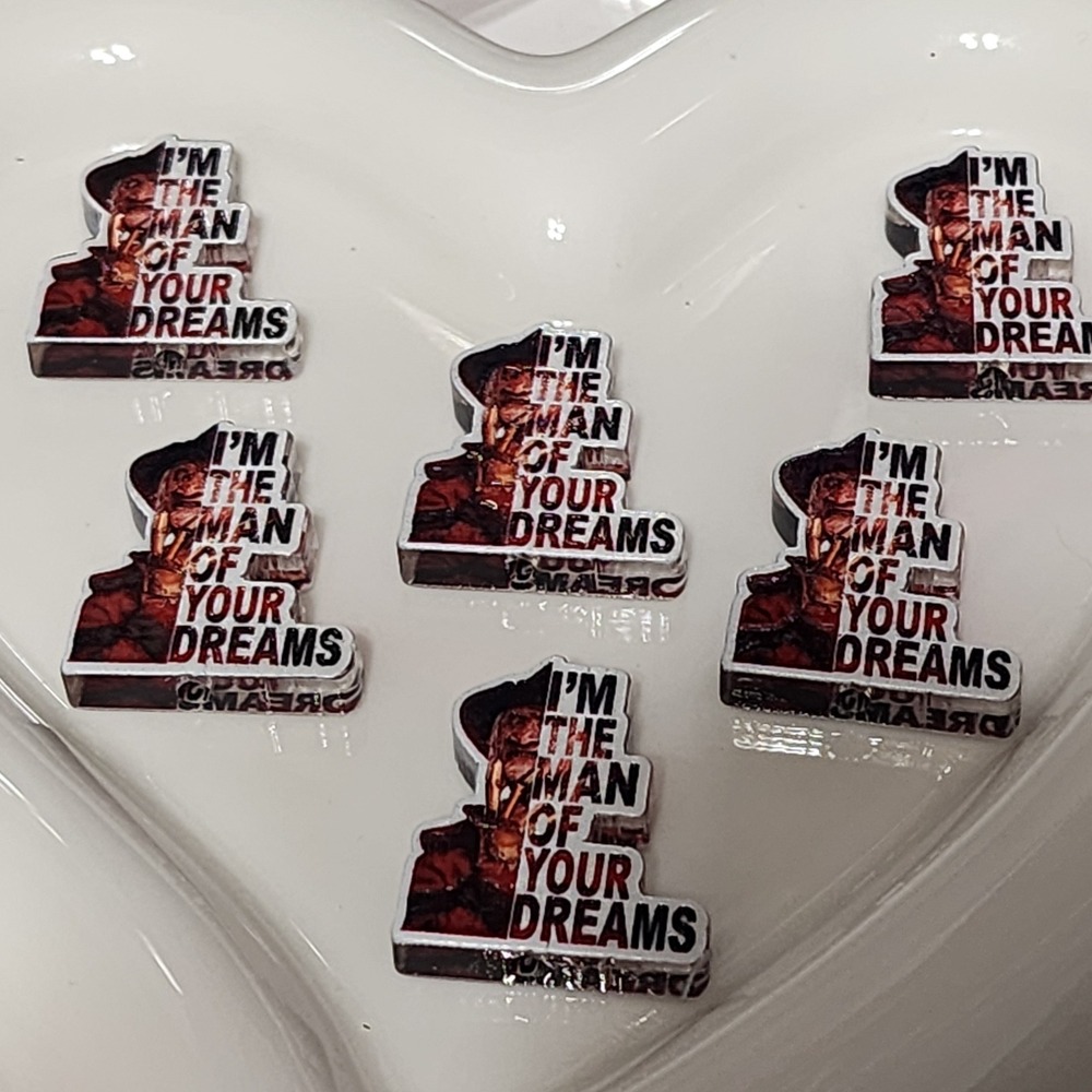 Halloween Horror Dreams Focal Bead 2 Pc Beaded Pen Jewelry Crafts Acrylic Fre